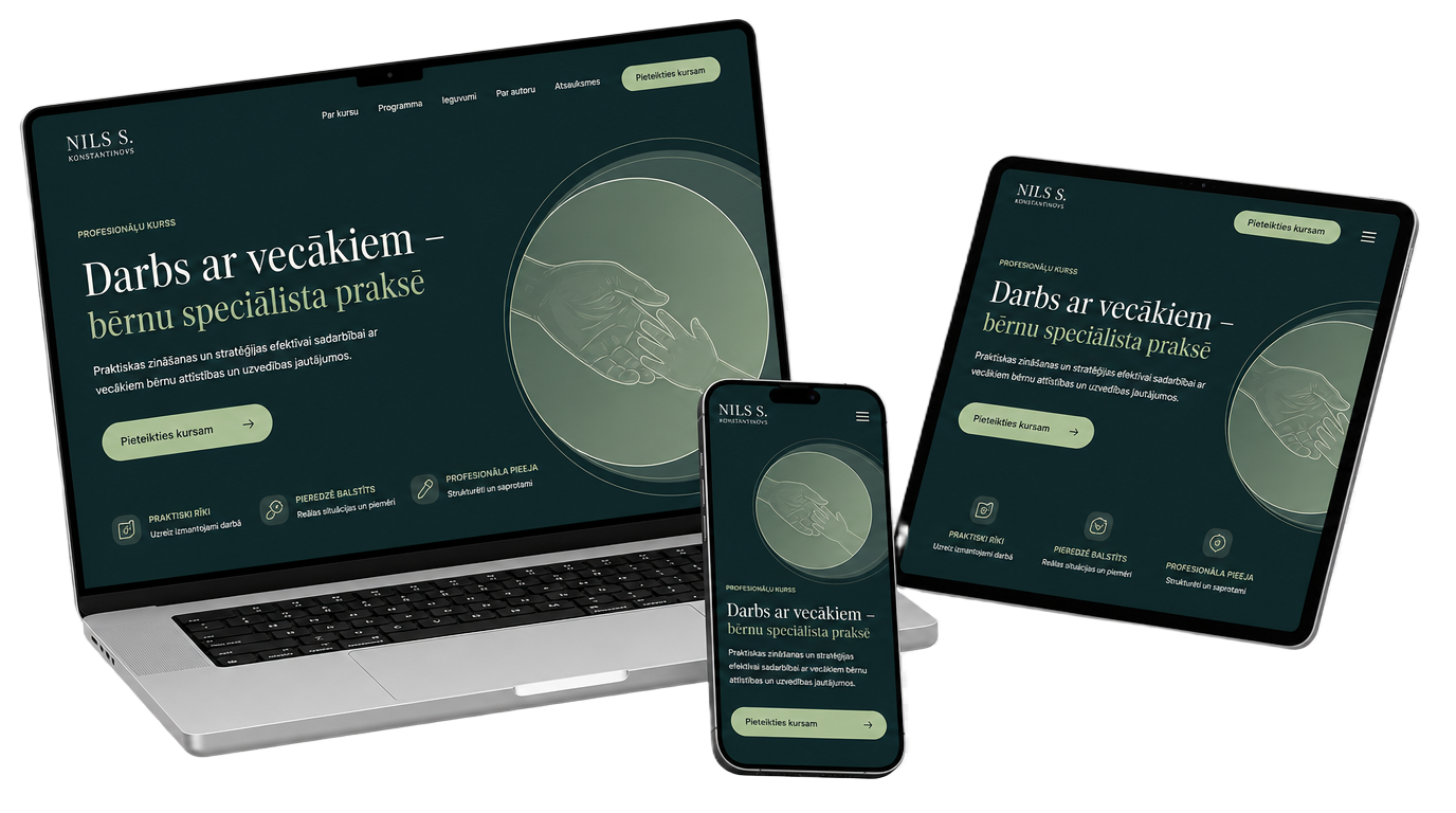 Darbs ar vecākiem – bērnu speciālista praksē – programmas mockup